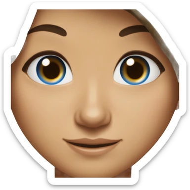 Brown hair brown eyes olive skin woman and a brown hair blue eyes white skin man sticker