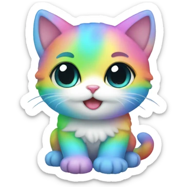 little baby rainbow cat cute sticker