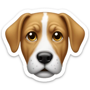 Un perro con bigote sticker