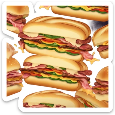 Sandwich sub on fire sticker