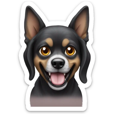 scary funny dog for halloween sticker