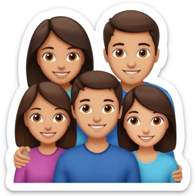 Throuple brunettes 2 girls 1 guy sticker