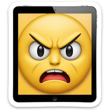 emoji drawing on tablet angry sticker