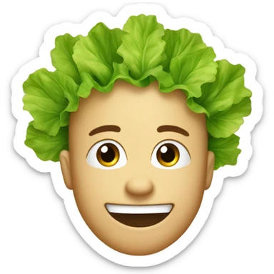 lettuce face emoji sticker