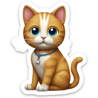 cat doing math sticker