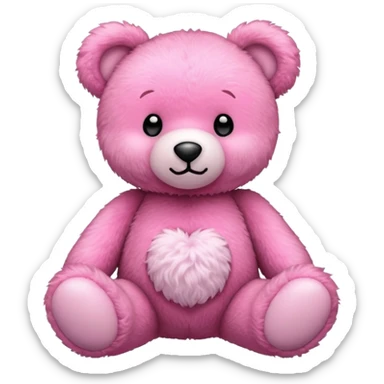 Pink teddy bear  sticker
