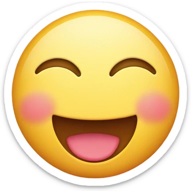 Cute little smiley face with rosey cheeks sticker