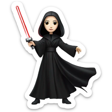 Jedi teen Morticia Addams flying a red imperial patrol speeder  sticker