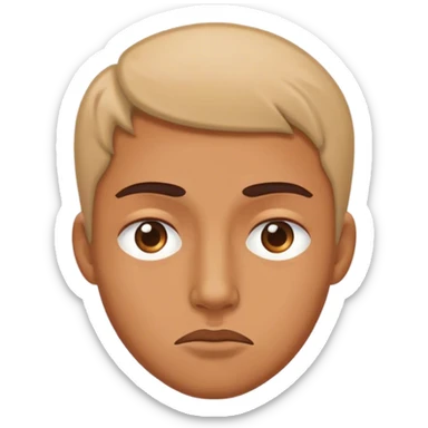 A person whose face looks like he's apathetic, as if thinking, how annoying sticker