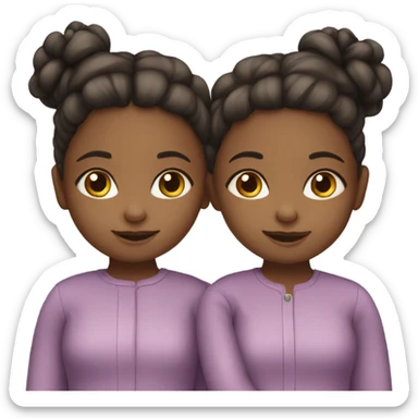 twin daughters sticker