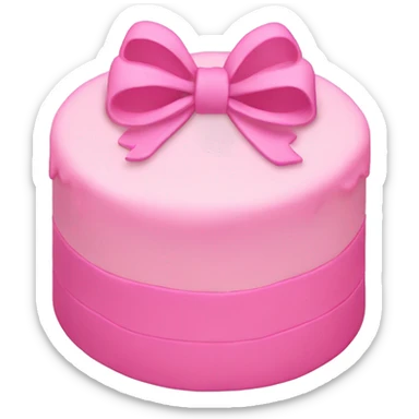Bow light pink cake  sticker