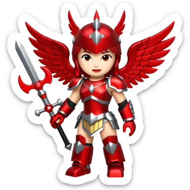 a roblox red valkyrie without people sticker