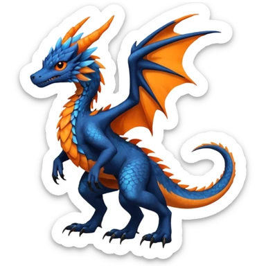 Dutch-Angel-Dragon-Trico-Nargacuga-Salandit-Drudigon-fusion-animal-creature, full body  sticker