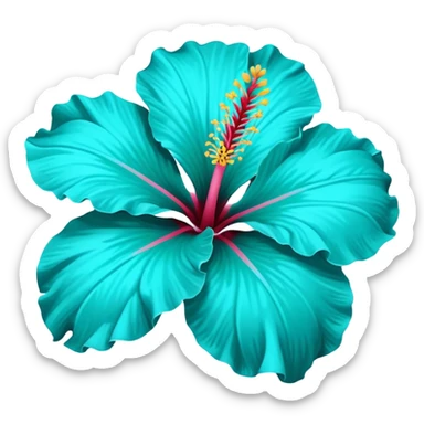 turquoise hibiscus flower 🌺 sticker