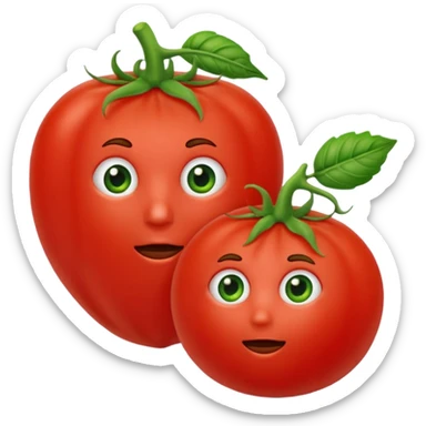 Eine Tomate mit Gesicht welche Arme hat sticker