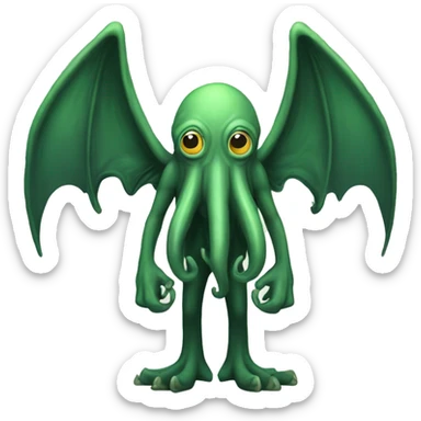 Cthulhu posing T-pose sticker