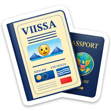 passport with visa sticker