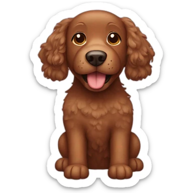 brown water dog sticker