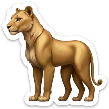 a lioness's silhouette sticker