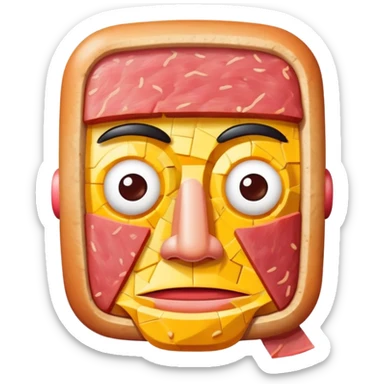 picasso abstract art SPAM MEAT portrait  sticker
