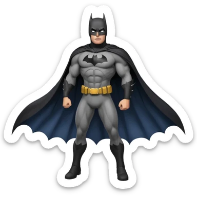 Batman stopping a disaster, world in background sticker