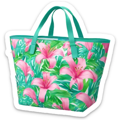 Lilly Pulitzer tote sticker