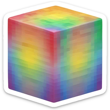 Rainbow cube sticker