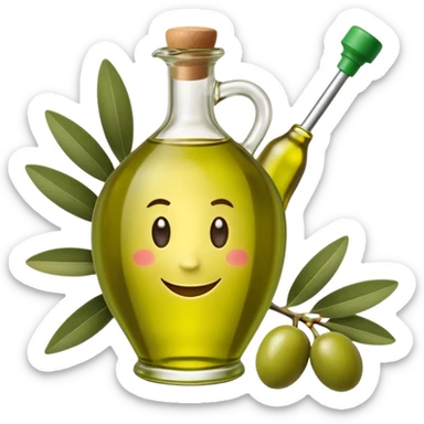 an olive oil label that says "olive your tools in one place" and has a nice animated olive. it should pop in color sticker