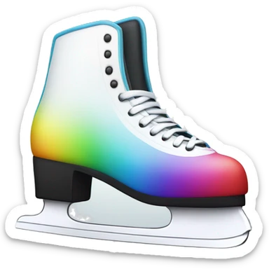 Rainbow ice skates  sticker