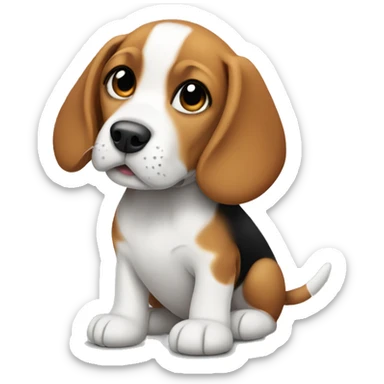 Beagle puppy sticker