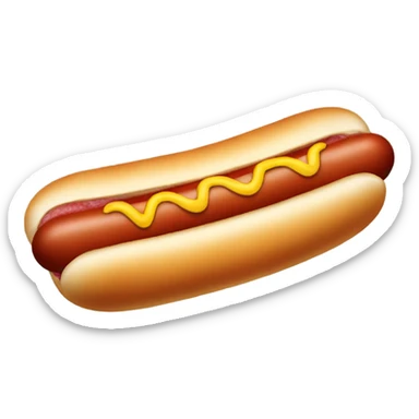 hotdog shaped like weiner sticker