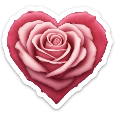 Rose heart  sticker