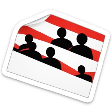 meeting sign black and red sticker