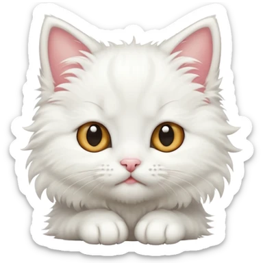 Small white kitten sticker