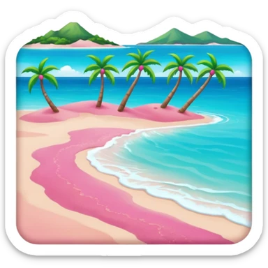 Carribean islands pink  sticker