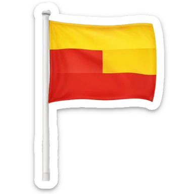 red and yellow lifeguard flag sticker