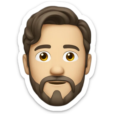 Joseph Gordon levitt with a goatee sticker