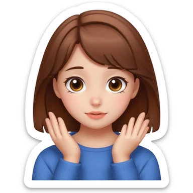 shy blushing uwu face sticker