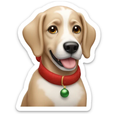 Christmas dog sticker