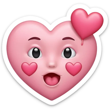 a heart emoji blowing kisses sticker