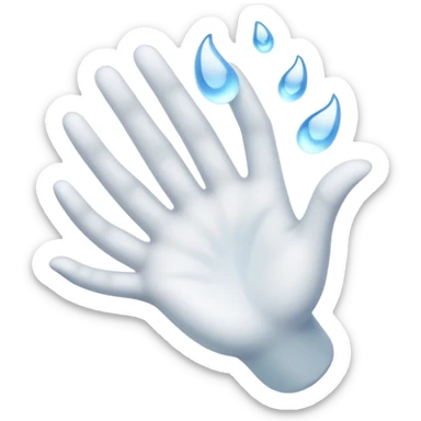heavenly floating hand sticker
