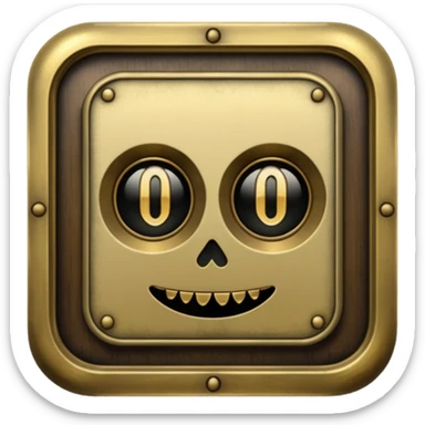 Dull brass gothic Victorian vintage aesthetic sticker