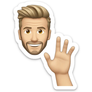 David beckham waving sticker