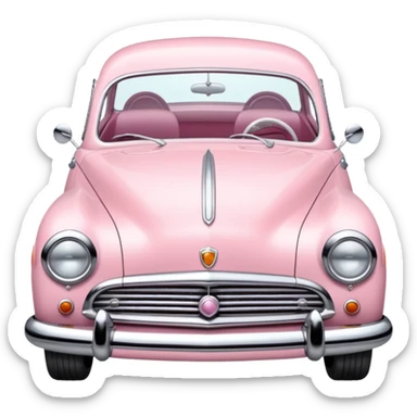 an aesthetically vintage light pink colored car sticker