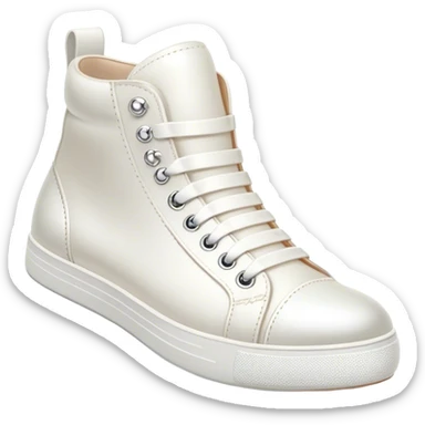 White pearl embellished sneakers sticker