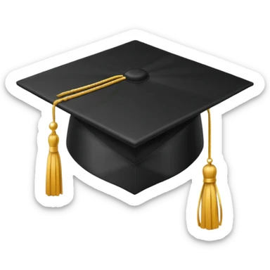 Graduation cap tossed in air sticker