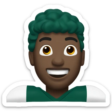 philadelphia eagle player football number 26 jumping kelly green sticker