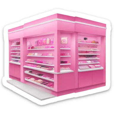 pink makeup store sticker