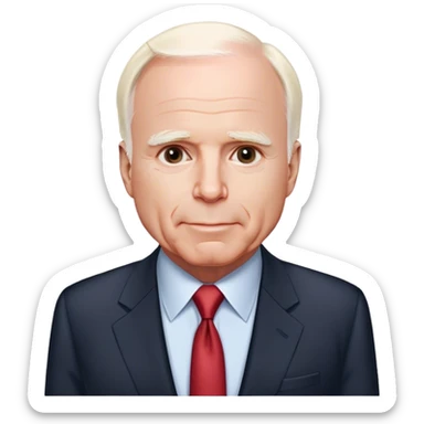 senator john mccain in a suit sticker