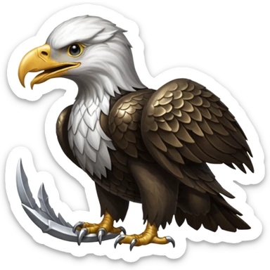 Silver Elder Scrolls Online eagle eating its tail Ouroboro sticker